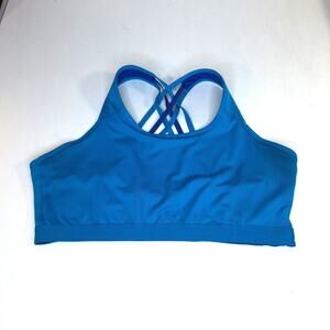 Avia Turquoise Strappy Sports Bra 3X  Padded Straps Stretch Yoga Gym Activewear